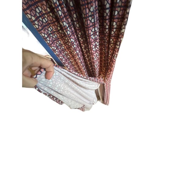 Maeve Anthropologie Elysian Maxi Dress Sleeveless Cross front V-Neck Geo Sz Smal - Picture 6 of 6